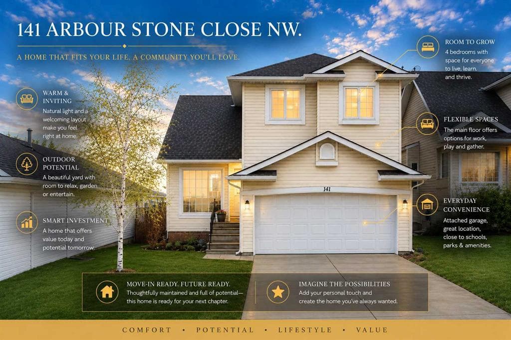 4-bed Detached for sale at 141 Arbour Stone Close NW, Calgary