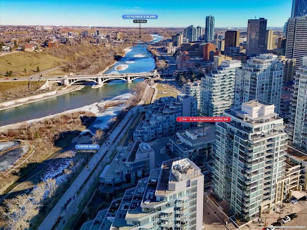 1-bed Apartment for sale at 214, 51 Waterfront Mews SW, Calgary